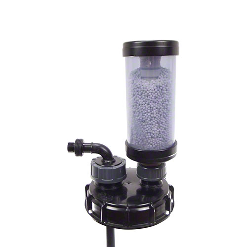 IBC-screw cap DN 150 with PE suction pipe and acid vapor separator