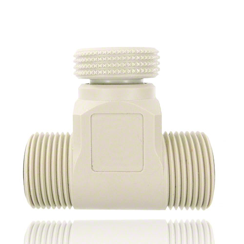 Needle valve made of PP with an external thread