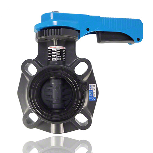 PVC-U Butterfly valve, Hand operated, EPDM