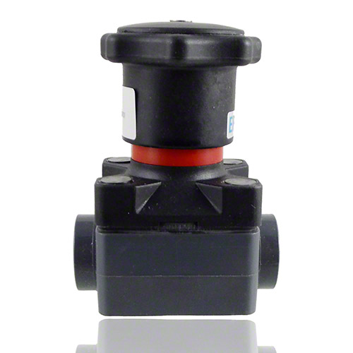 PVC-U Compact diaphragm valve with BSP threaded female ends, EPDM