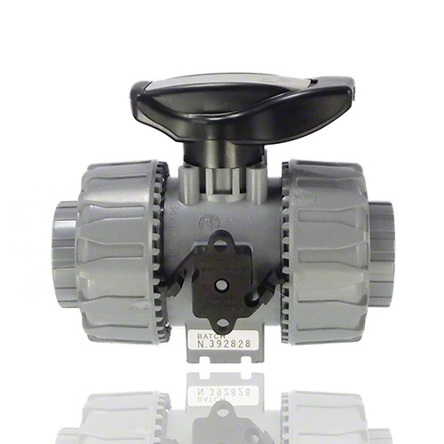 ABS  2-Way Ball Valve with female ends for solvent welding, EPDM O-Ring