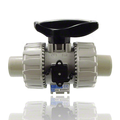 PVC-C 2-Way Ball Valve with male ends for solvent welding, metric series, EPDM