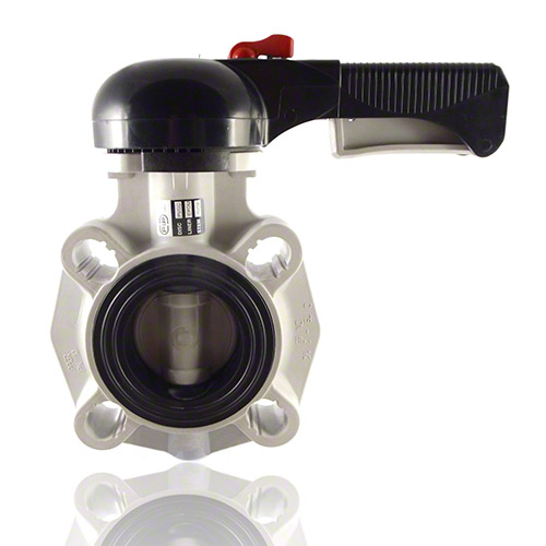 PVC-C Butterfly Valve, hand operated, EPDM