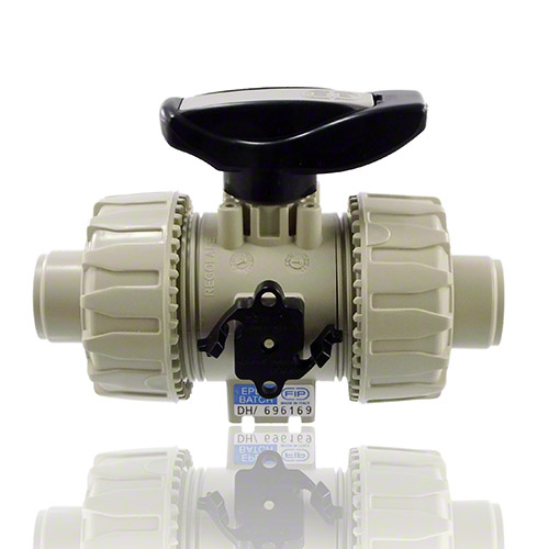 PP 2-Way Ball Valve with male ends for socket welding, metric series, EPDM