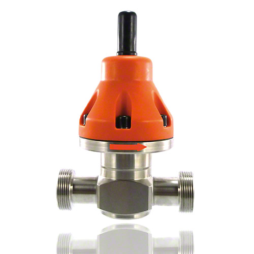 Stainless Steel Pressure relief valve DHV 712-R, male thread fix G, sealing, PTFE