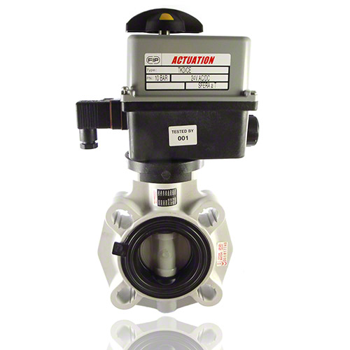Electrically actuated, PVC -C Butterfly Valve