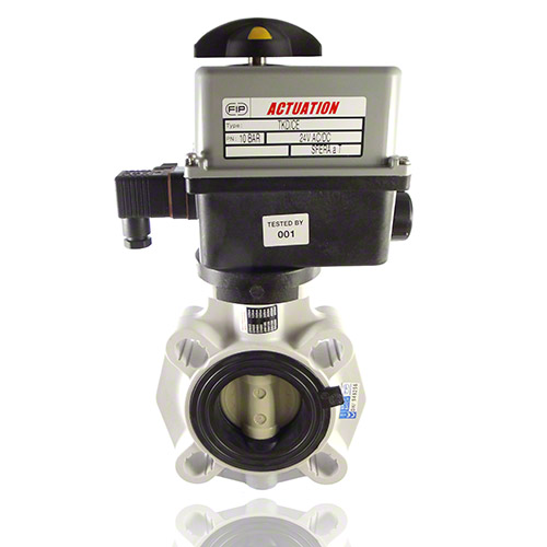 PP Butterfly Valve, Electrically actuated , EPDM