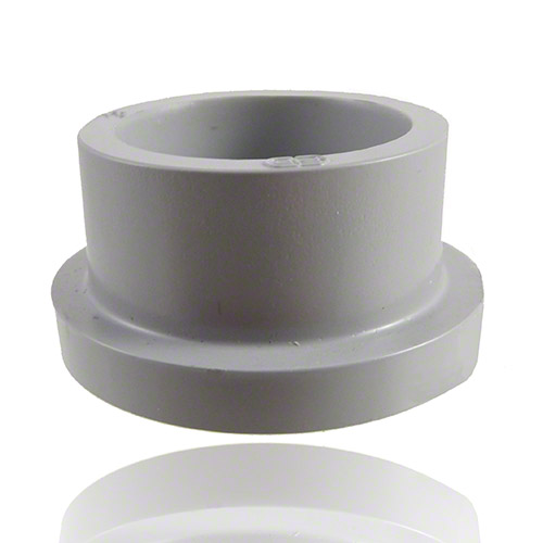 PVC-C Stub with serrated face, solvent weld socket, for use with flat gasket 