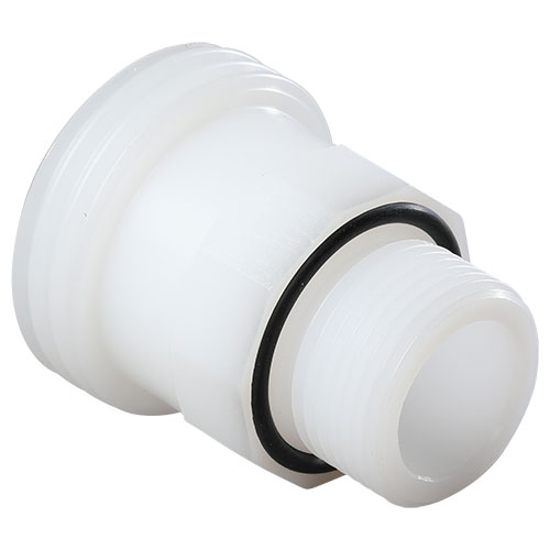PE-natural dairy pipe thread adapter, 10-sided, FDA compliant