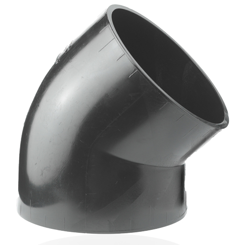 PE Elbow 45°, short, for soil & waste systems