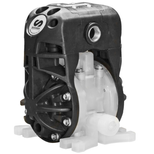 Double diaphragm pump DC20 made of plastic, ball seat PP