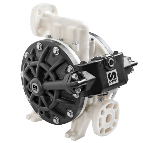 Double diaphragm pump DP 200 made of plastic, ball seat PP