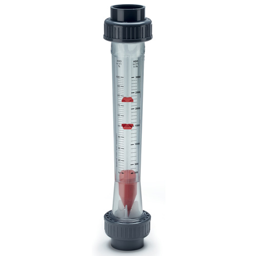 Variable area Flowmeter type M335, Measuring tube material PVC-U, Float material PVDF