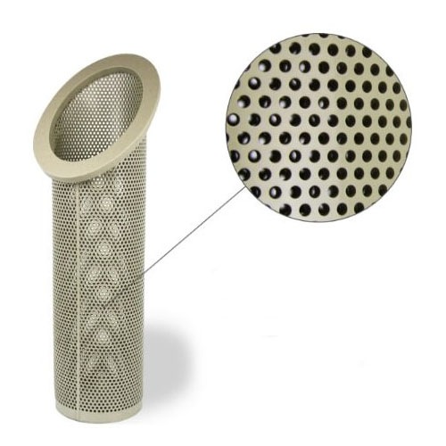 Replacement strainer basket made of PP for angle seat strainer, made of PP plate