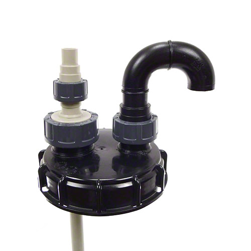 IBC-screw cap DN 150 with PP suction pipe and ventilation 