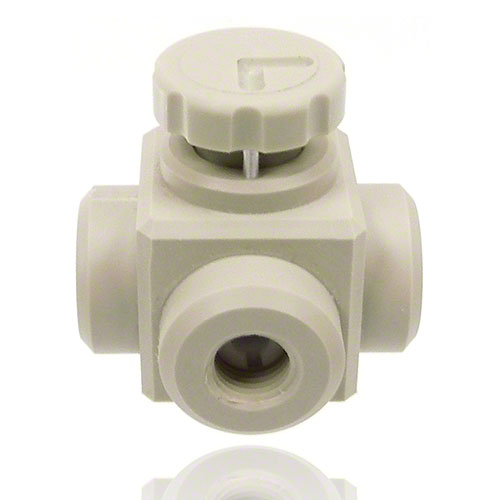 3-way mini - ball valve made of PP
