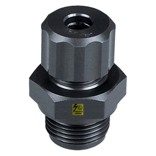 PE-el hose fitting, 3-piece, electrically conductive, O-ring EPDM