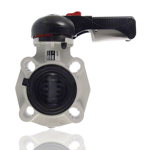 ABS Butterfly Valve - Hand operated , FPM Seal