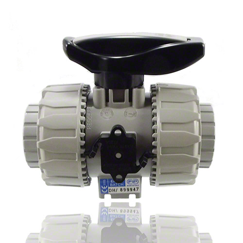 PVC -C 2-Way Ball Valve, female ends for solvent welding, handle lock, EPDM