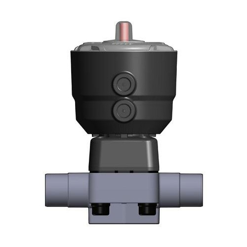 PP 2/2-way diaphragm valve DK/CP, welding spigot, DA, FKM, Type 382