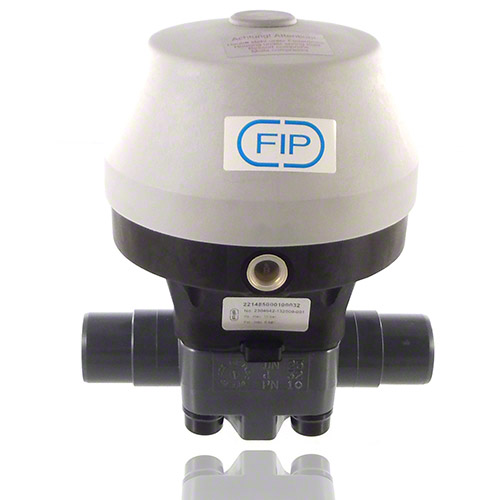 PVC C 2/2-way diaphragm valve, NC/Stutzen/FKM