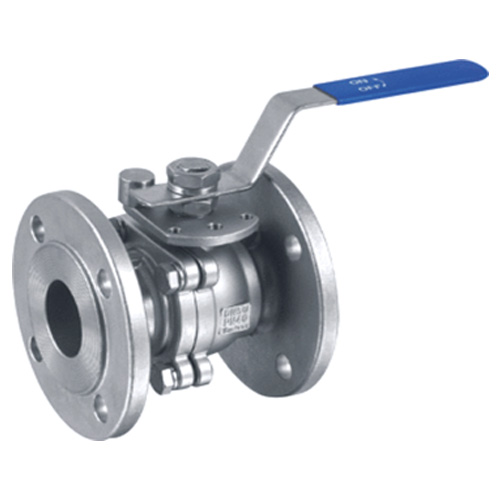 Stainless steel-flanged ball valve, two-piece, RVS 316