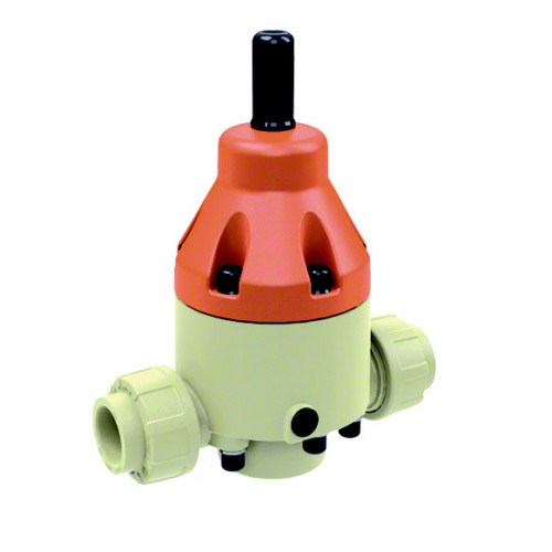 PP Pressure relief valve DHV 712-R, female thread Rp, sealing FPM