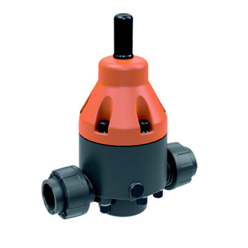 PVC-U Pressure relief valve DHV 712-R, 1.4571 female thread Rp, sealing EPDM