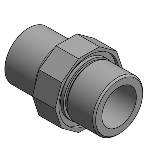 PE-el threaded nipple, 10 - square, electrically conductive