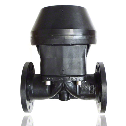 2/2-Way Metall Flange Diaphragm Valve, Function NO, Control Air Connection 90° to Flow
