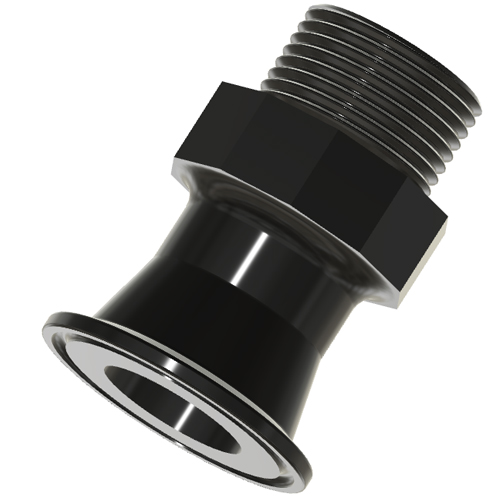 PE ISO Clamp threaded nipple connection