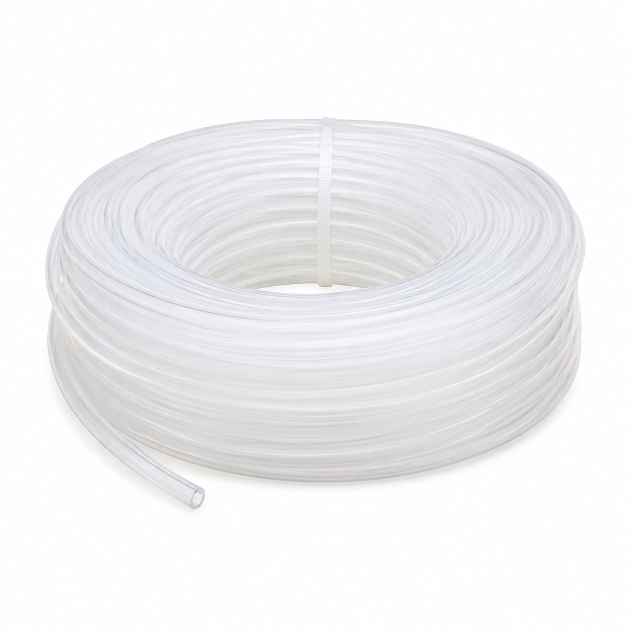 Flexible natural PTFE hose, max. 12 bar at 20&deg;C, 60 Shore D