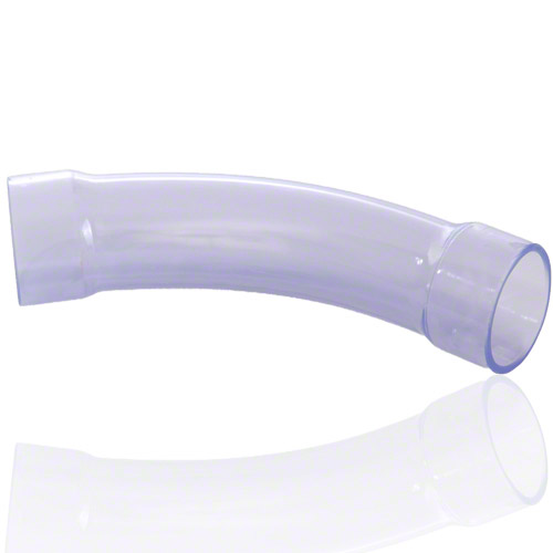 PVC U Transparent Elbow 45° in DIN Version, Socket
