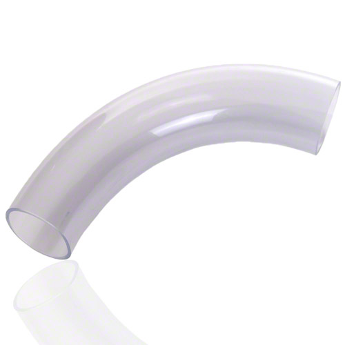 PVC U Transparent Elbow 90° in DIN Version, Plain Ends