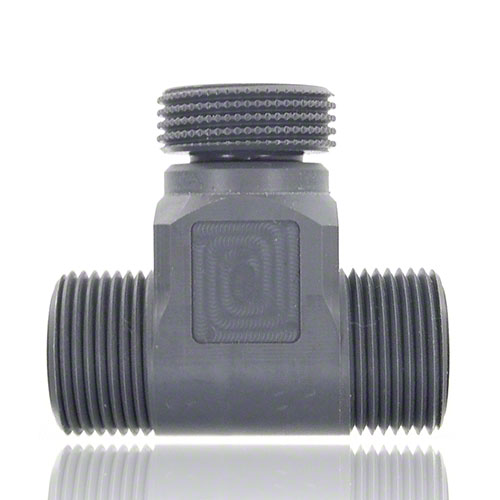 Needle valve made of PVC C with an external thread