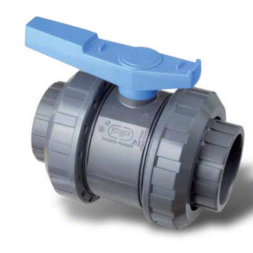 PVC-U  2-Way ball valve, Easyfit/VEEIV d 75 - d110 mm, female ends for solvent welding, EPDM