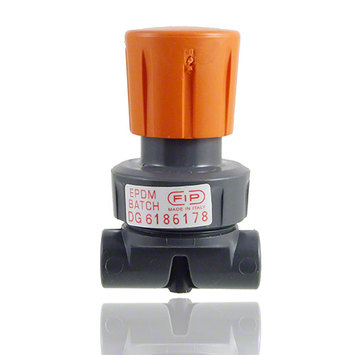 PVC-U Mini-diaphragm valve with female ends for solvent welding, EPDM