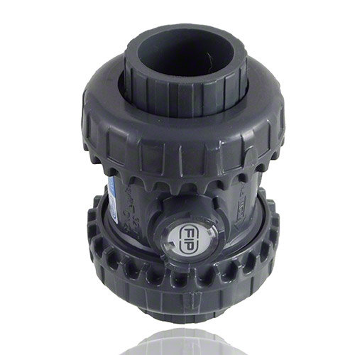 PVC-U Easyfit ball check valve, female ends for solvent welding, metric series, EPDM