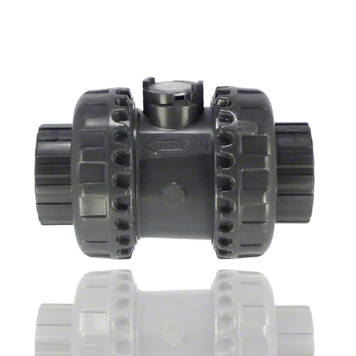 PVC-U Easyfit ball check valve with BSP threaded female ends, EPDM