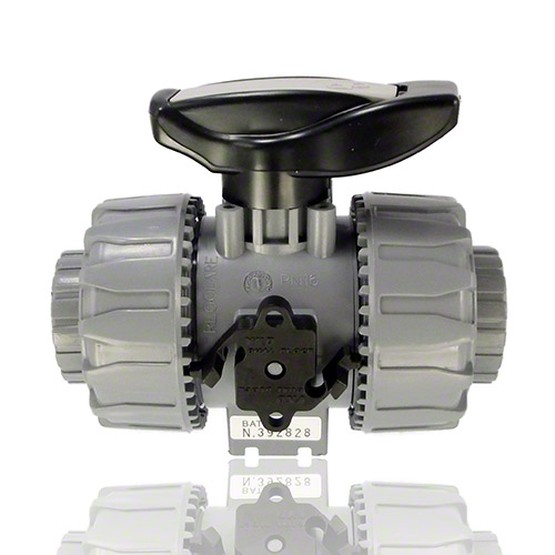 ABS 2-Way Ball Valve with BSP threaded female ends, FPM O-Ring
