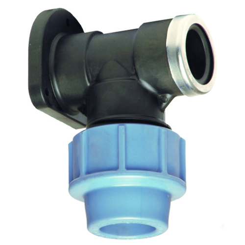 PP Compression fittings type UNIDELTA for PE pipes, wall pane