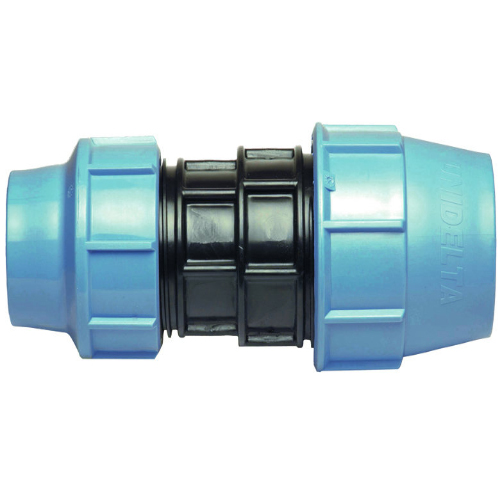 PP Compression fittings type UNIDELTA for PE pipes, reducing coupling