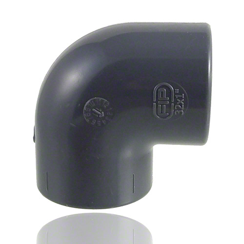 PVC-U Elbow 90°, with solvent weld socket and BSP threaded female end 