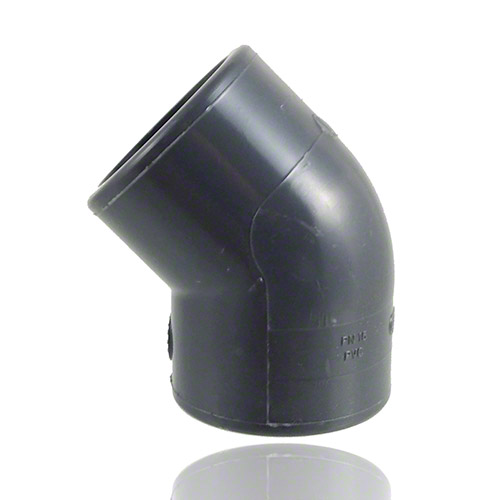 PVC-U Elbow 45°, with solvent weld sockets