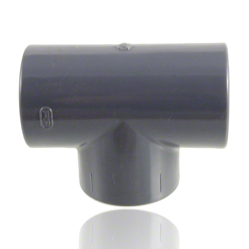PVC-U Tee 90°, with solvent weld socket and BSP threaded female end 