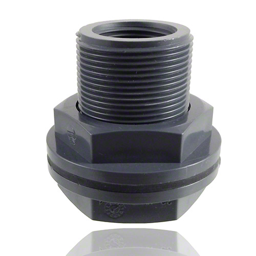 PVC-U Tank Connector, solvent weld socket, male threaded joint, female threaded joint