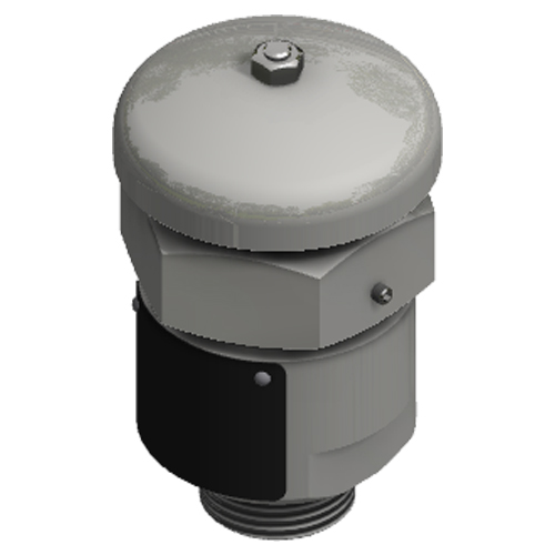 Ventilation valve with cover made of stainless steel 1.4571, spring-loaded