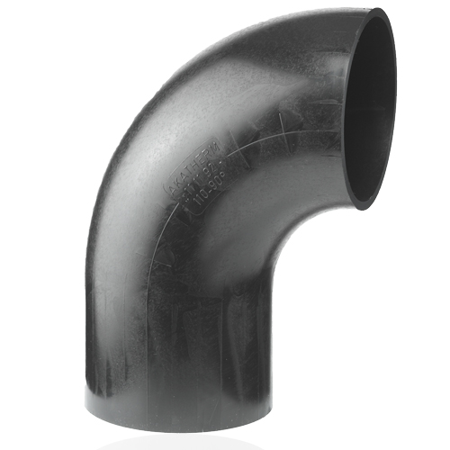 PE Bend 90° with long side, for soil & waste systems