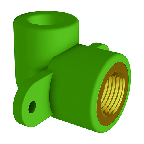 PP-RCT-RG adapter elbow 90° hollow wall adapter female thread-cylindric green