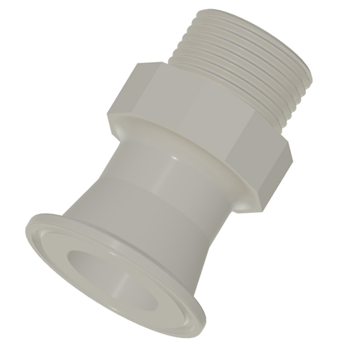 PP ISO Clamp threaded nipple connection